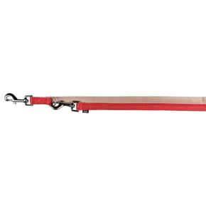 Ausziehbare Leine SOFTLINE ELEGANCE - rot/beige LIEFERUNG M-L: 2,00m/20mm